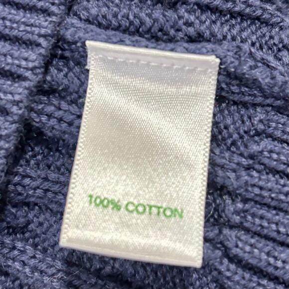 Lilly Pulitzer Navy Blue Cable Knit Cotton Sweater, Women's Size Large - Picture 6 of 6